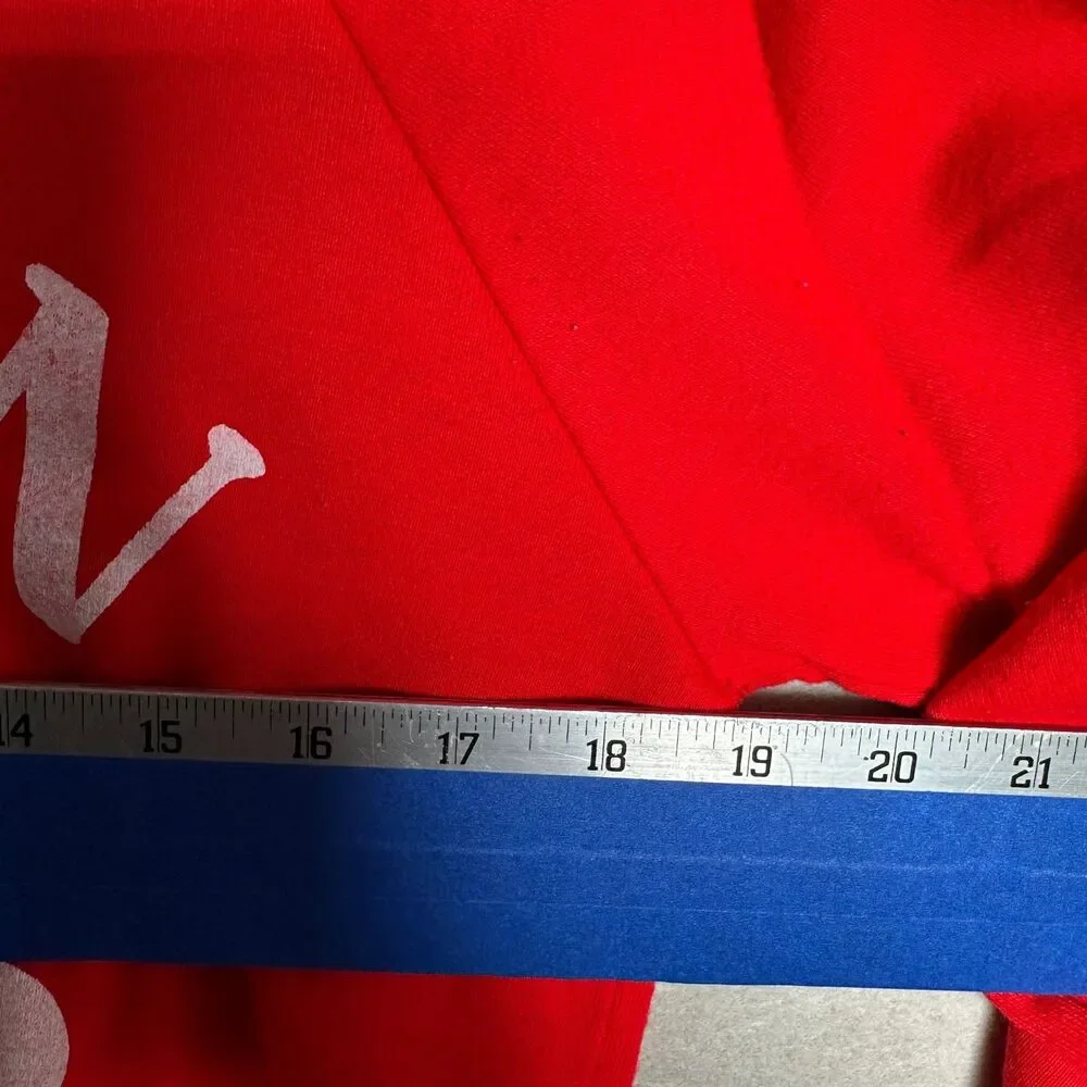 True Vintage 1980s Graphic Crewneck Seoul Rock And Roll Amazon Club Mens S Red